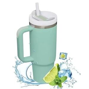 40oz Insulated Tumbler Acuum Cup 2.0 Thermal Mug for With Handle Straw